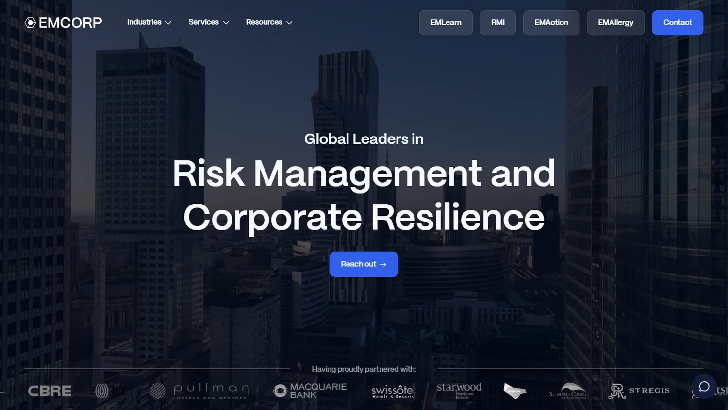 Emcorp Group risk management and corporate resilience website