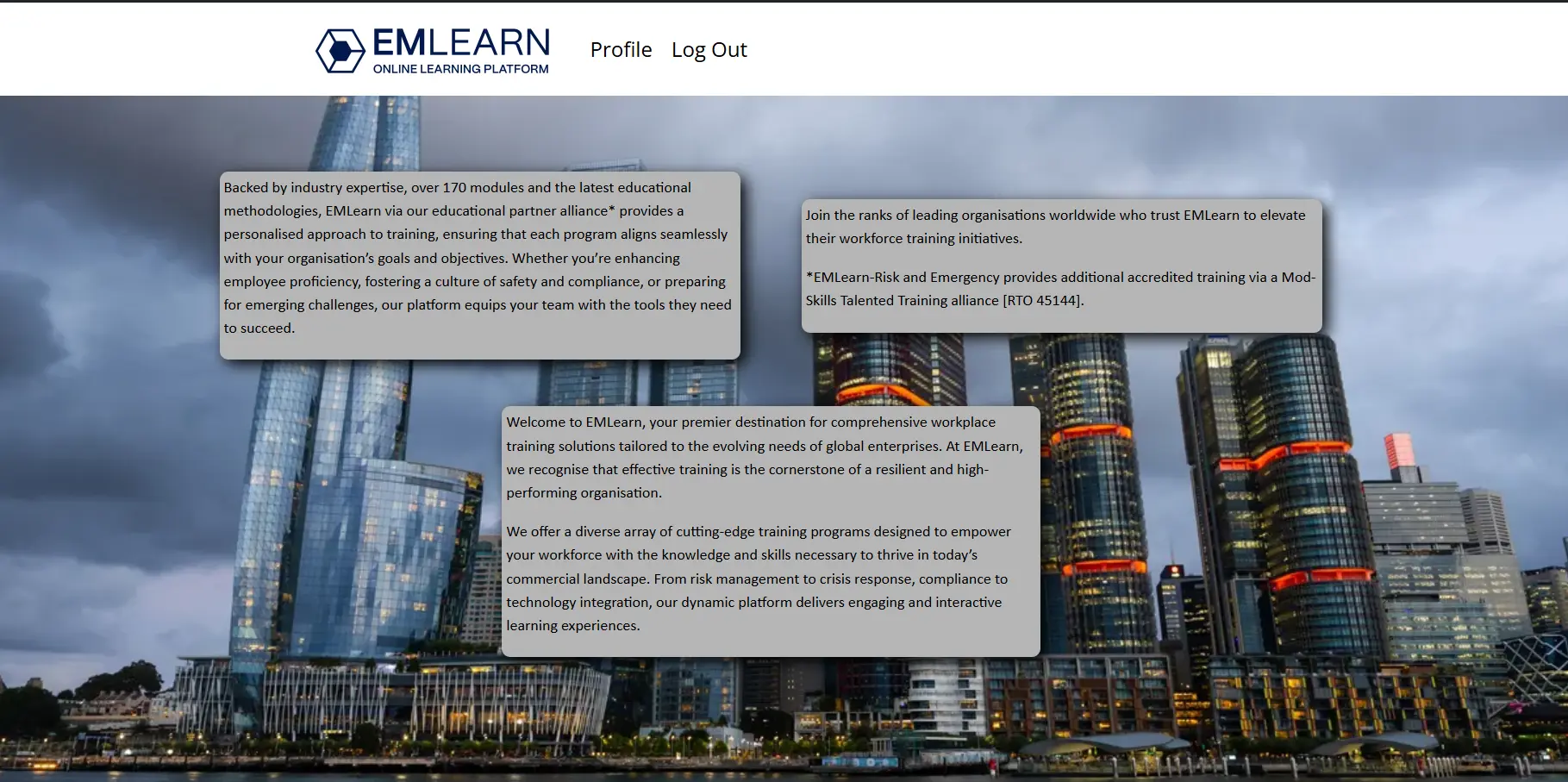 EMLearn online training platform