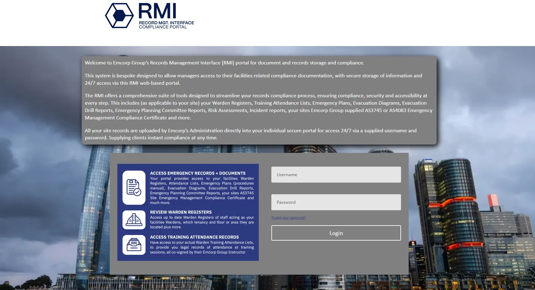 Emcorp RMI records management platform